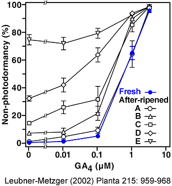 Photodormancy relesase